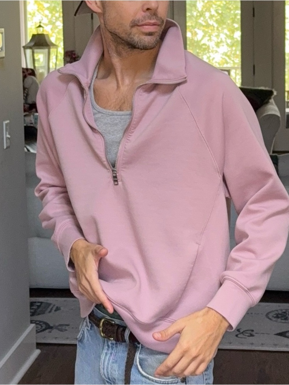 Abercrombie YPB Mauve Quarter-Zip 💗